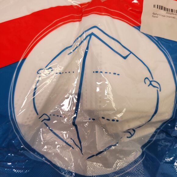 Apepal KN95 Protective 5 Layers Face Mask  Disposable Mask White 50 Pcs Pack - Picture 3 of 5